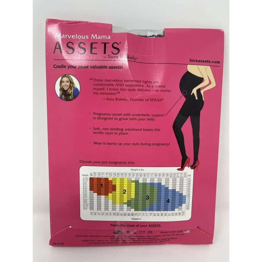 Marvelous‎ Mama Assets Spanx Size 4 Opaque Stripe Maternity Tights